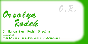 orsolya rodek business card